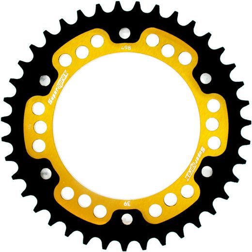 REAR SPROCKET SUPERSPROX STEALTH RST-498:39-GLD ZELTA 39T, 525