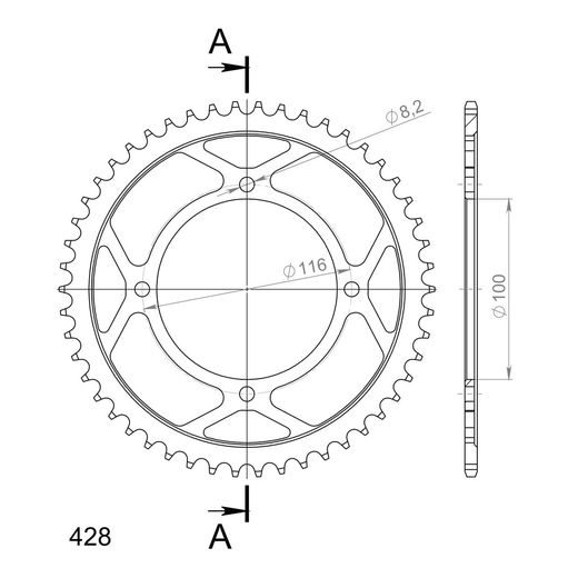 ĶĒDES KOMPLEKTS EK - SUDRABA CHAIN 428 SRO, O-RING, CHK FRONT SPROCKET JT, CHK REAR SPROCKET SUPERSPROX PRIEKŠ KAWASAKI KLX 140 R (R F,R L) 2025