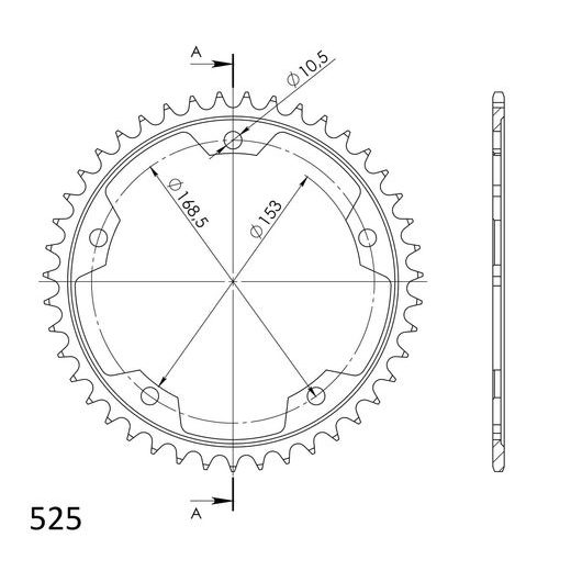 AIZMUGURĒJAIS ZOBRATS SUPERSPROX RFE-795:43-BLK MELNS/PELĒKS 43T, 525