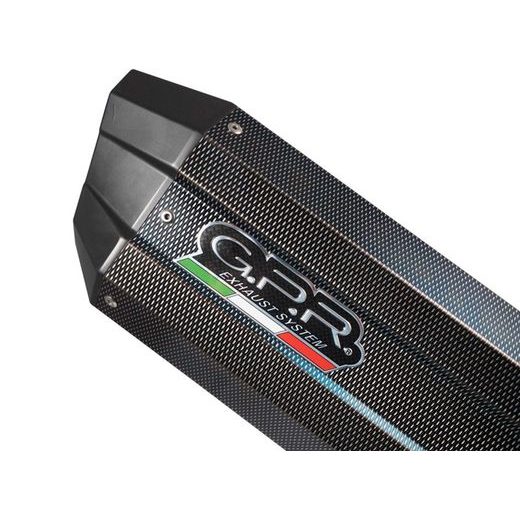 SLIP-ON EXHAUST GPR SONIC POPPY E5.BM.107.1.SOPO BRUSHED STAINLESS STEEL INCLUDING REMOVABLE DB KILLER AND LINK PIPE