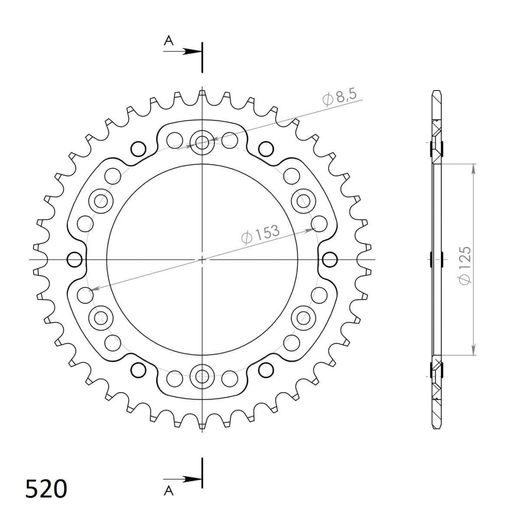 AIZMUGURĒJAIS ZOBRATS SUPERSPROX STEALTH RST-210:42-BLU ZILS 42T, 520