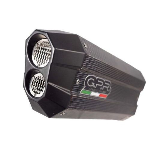 SLIP-ON EXHAUST GPR SONIC POPPY E5.BM.107.1.SOPO BRUSHED STAINLESS STEEL INCLUDING REMOVABLE DB KILLER AND LINK PIPE