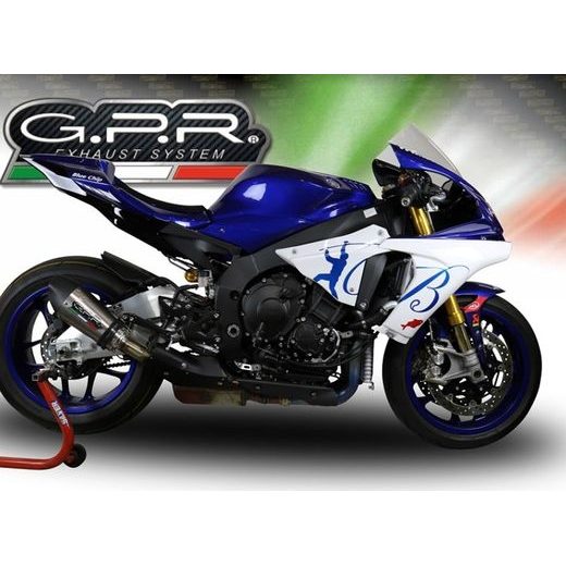 SLIP-ON EXHAUST GPR NEW GRAND PRIX EVO TITANIUM E5.Y.200.1.GPAN.TO BRUSHED TITANIUM INCLUDING REMOVABLE DB KILLER AND LINK PIPE