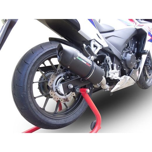 SLIP-ON EXHAUST GPR FURORE NERO E4.H.220.FUNE MATTE BLACK INCLUDING REMOVABLE DB KILLER AND LINK PIPE