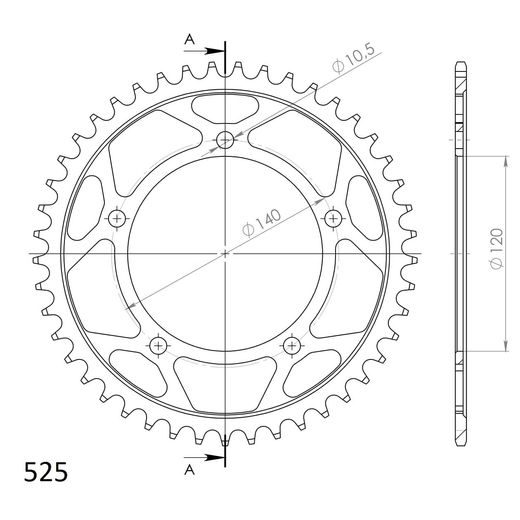 AIZMUGURĒJAIS ZOBRATS SUPERSPROX RFE-1792:45-BLK MELNS/PELĒKS 45T, 525
