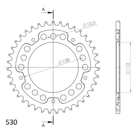 AIZMUGURĒJAIS ZOBRATS SUPERSPROX STEALTH RST-302:39-BLK MELNS/PELĒKS 39T, 530