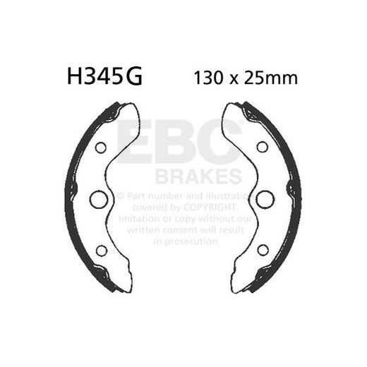 BREMŽU LOKU KOMPLEKTS EBC H345G RIEVOTAS