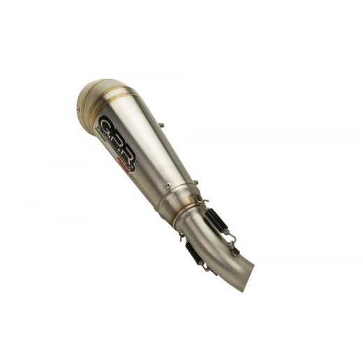 SLIP-ON EXHAUST GPR POWERCONE EVO T.63.PCEV BRUSHED STAINLESS STEEL INCLUDING REMOVABLE DB KILLER AND LINK PIPE