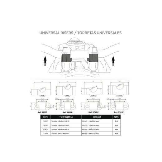 PAAUGSTINĀTĀJI PUIG 22142N MELNS/PELĒKS HEIGHT 20MM, D 29MM