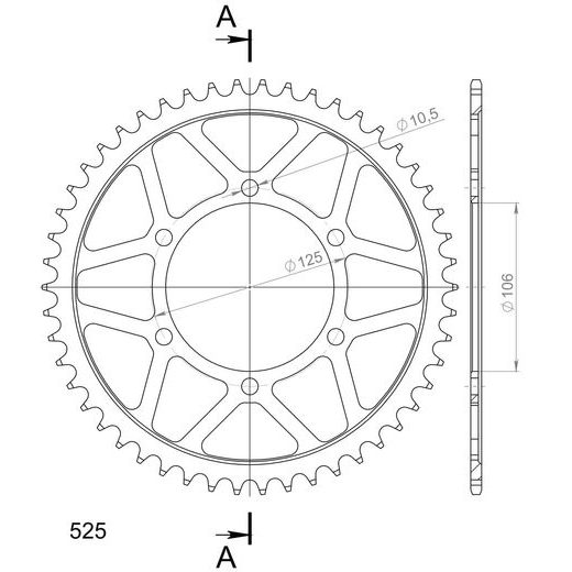 AIZMUGURĒJAIS ZOBRATS SUPERSPROX RFE-2012:50-BLK MELNS/PELĒKS 50T, 525