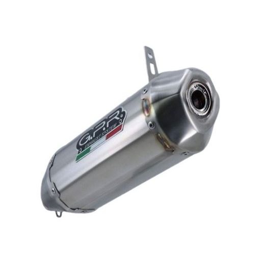 SLIP-ON EXHAUST GPR PENTACROSS INOX ATV.49.PENIO BRUSHED STAINLESS STEEL INCLUDING REMOVABLE DB KILLER AND LINK PIPE