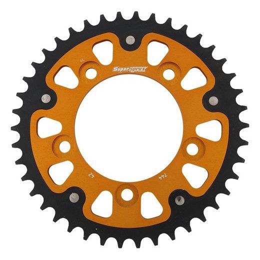 REAR SPROCKET SUPERSPROX STEALTH RST-744:42-GLD ZELTA 42T, 525