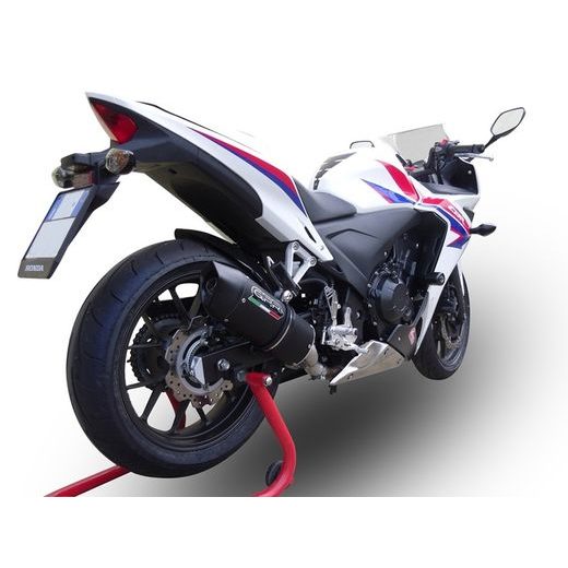 SLIP-ON EXHAUST GPR FURORE NERO E4.H.220.FUNE MATTE BLACK INCLUDING REMOVABLE DB KILLER AND LINK PIPE
