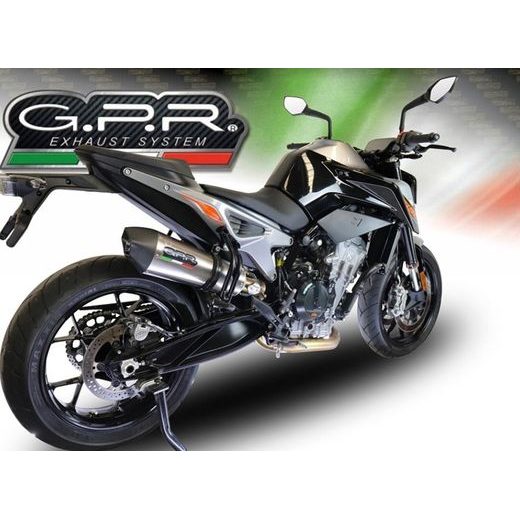 SLIP-ON EXHAUST GPR NEW GRAND PRIX EVO TITANIUM E5.KT.107.GPAN.TO BRUSHED TITANIUM INCLUDING REMOVABLE DB KILLER AND LINK PIPE