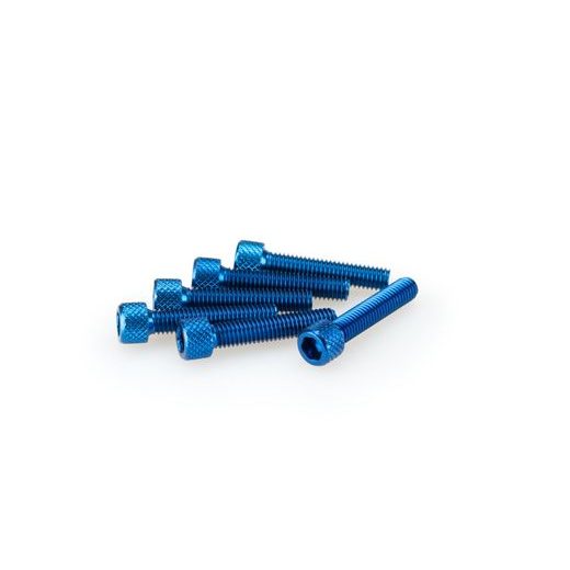 SKRŪVES PUIG ANODIZED 0258A ZILS M6 X 30MM (6PCS)