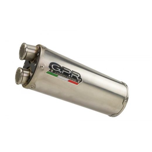 SLIP-ON EXHAUST GPR DUAL H.268.CAT.DUAL.IO BRUSHED STAINLESS STEEL INCLUDING REMOVABLE DB KILLER, LINK PIPE AND CATALYST