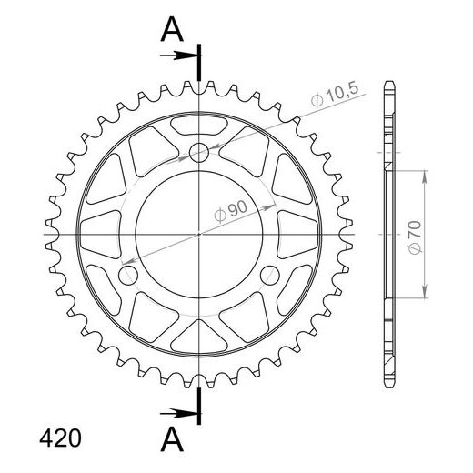 AIZMUGURĒJAIS ZOBRATS SUPERSPROX RFE-239:40-BLK MELNS/PELĒKS 40T, 420