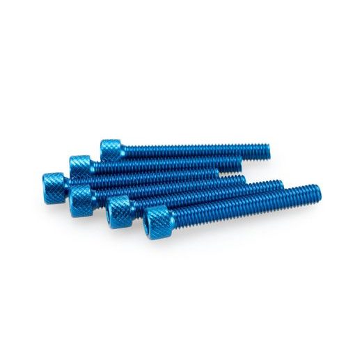 SKRŪVES PUIG ANODIZED 0370A ZILS M6 X 45MM (6PCS)