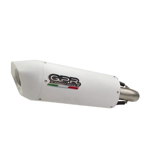 SLIP-ON EXHAUST GPR ALBUS S.192.1.ALB WHITE GLOSSY INCLUDING REMOVABLE DB KILLER AND LINK PIPE