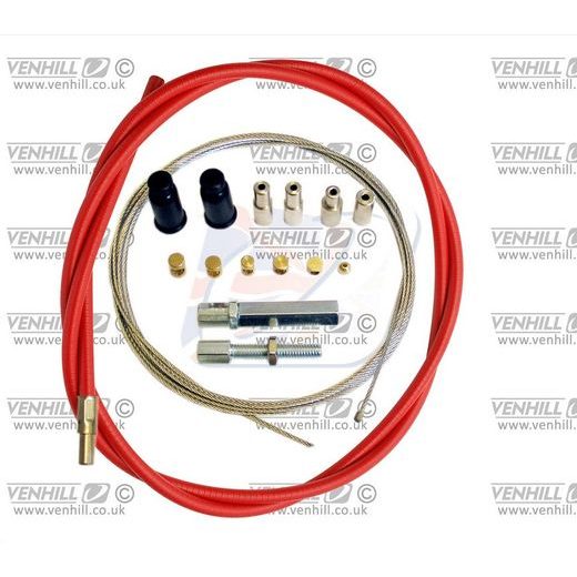 UNIVERSĀLS GĀZES TROSĪŠU KOMPL. VENHILL U01-4-100-RD 1,35M (DIVTAKTU) SARKANS