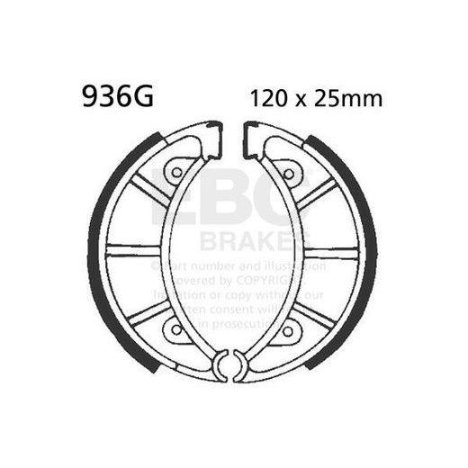 BREMŽU LOKU KOMPLEKTS EBC 936G RIEVOTAS