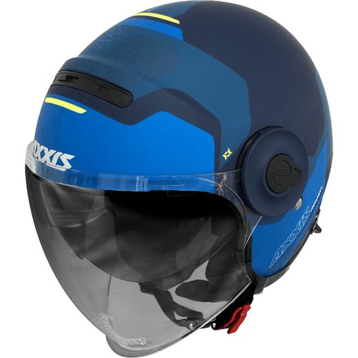 JET HELMET AXXIS RAVEN SV ABS CYPHER BLUE MATT S