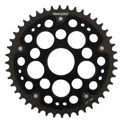 REAR SPROCKET SUPERSPROX STEALTH RST-733:44-BLK MELNS/PELĒKS 44T, 520