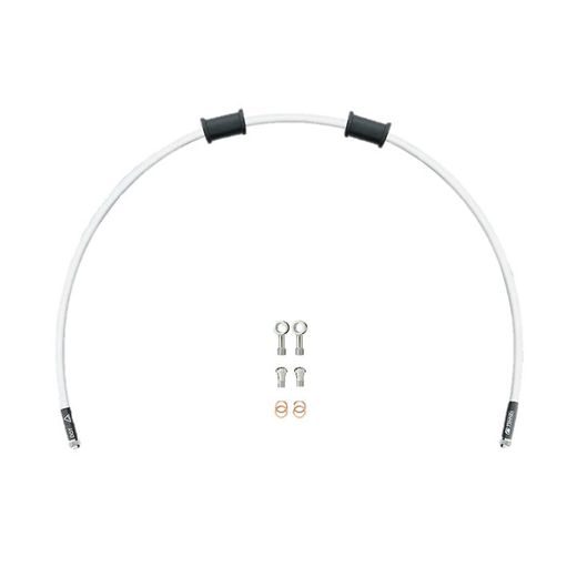 SAJŪGA ŠĻAUKAS KOMPL. VENHILL POWERHOSEPLUS KAW-11010C-WT (1 ŠĻAUKA KOMPLEKTĀ) WHITE HOSES, CHROME FITTINGS