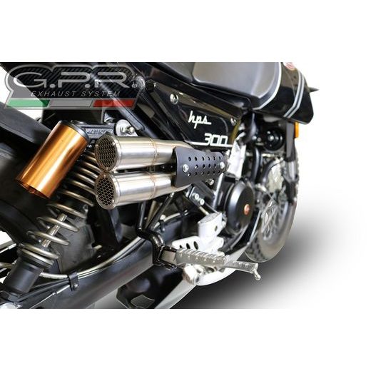 SLIP-ON EXHAUST GPR F205 MD.10.DUP BRUSHED STAINLESS STEEL INCLUDING REMOVABLE DB KILLER AND LINK PIPE