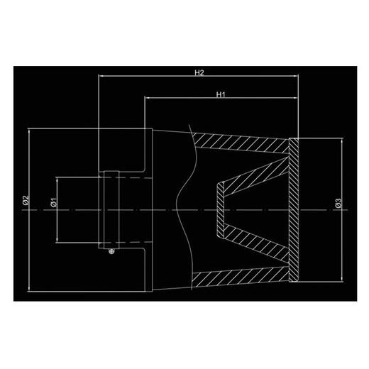 KONISKS GAISA FILTRS BMC FBTS60-150P PLASTMASAS VĀKS