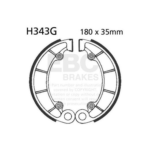 BREMŽU LOKU KOMPLEKTS EBC H343G RIEVOTAS