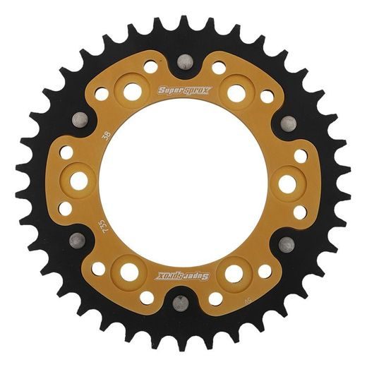 REAR SPROCKET SUPERSPROX STEALTH RST-735:38-GLD ZELTA 38T, 520