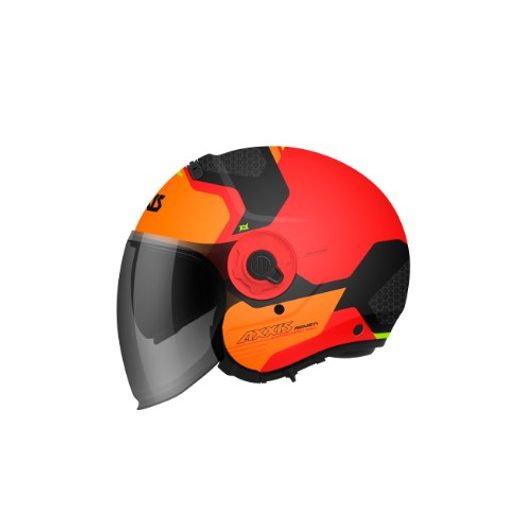 JET HELMET AXXIS RAVEN SV ABS CYPHER ORANGE MATT M