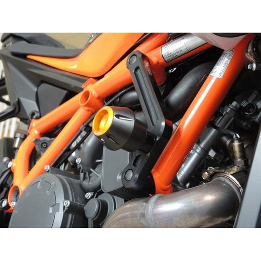 AIZSARGI CRASH RDMOTO KTM13N MELNS/PELĒKS WITH SILVER CAPS