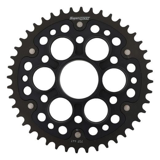 REAR SPROCKET SUPERSPROX STEALTH RST-737:44-BLK MELNS/PELĒKS 44T, 520