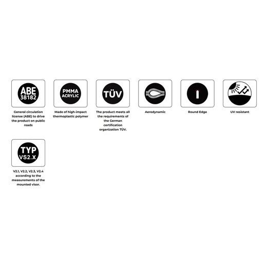 VĒJSTIKLS PUIG TOURING WITH VISOR 21483W CAURSPĪDĪGS