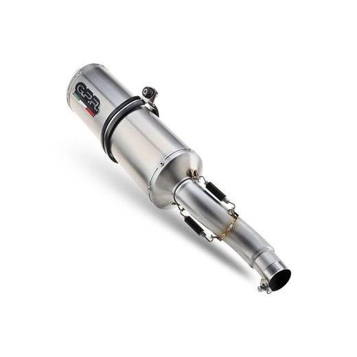 SLIP-ON EXHAUST GPR SATINOX CF.4.1.RACEDB.SAT BRUSHED STAINLESS STEEL INCLUDING LINK PIPE AND REMOVABLE DBKILLER