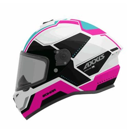 FULL FACE ĶIVERE AXXIS DRAKEN S SONAR GLOSS FLUOR PINK XS