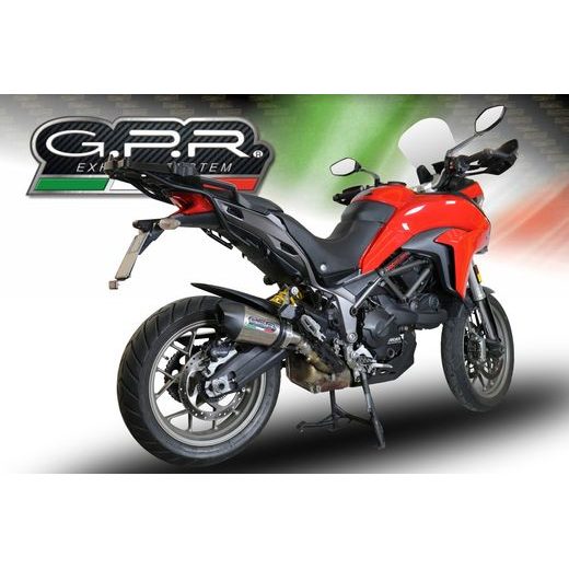 SLIP-ON EXHAUST GPR NEW GRAND PRIX EVO TITANIUM E4.D.131.GPAN.TO BRUSHED TITANIUM INCLUDING REMOVABLE DB KILLER AND LINK PIPE