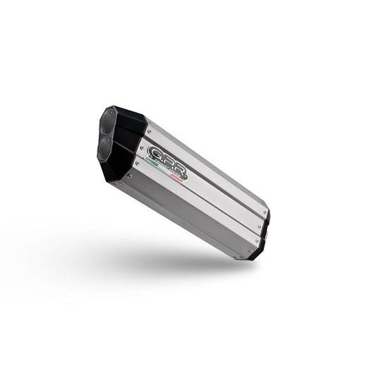 SLIP-ON EXHAUST GPR HYPER SONIC E5.BM.94.1.HYSOTIT BRUSHED TITANIUM INCLUDING REMOVABLE DB KILLER AND LINK PIPE