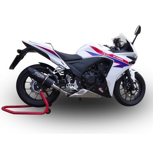 SLIP-ON EXHAUST GPR FURORE NERO E4.H.220.FUNE MATTE BLACK INCLUDING REMOVABLE DB KILLER AND LINK PIPE