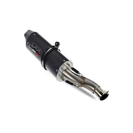 SLIP-ON EXHAUST GPR FURORE NERO E4.H.220.FUNE MATTE BLACK INCLUDING REMOVABLE DB KILLER AND LINK PIPE