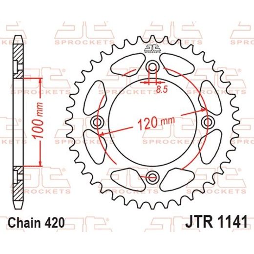 AIZMUGURĒJAIS ZOBRATS JT JTR 1141-62 62T, 420