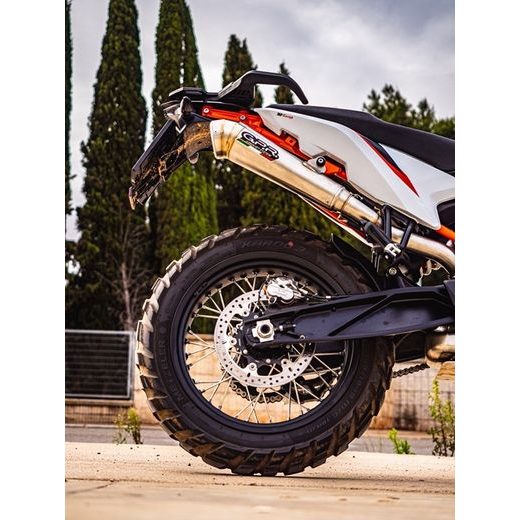 SLIP-ON EXHAUST GPR POWERCONE EVO E4.KT.105.1.PCEV BRUSHED STAINLESS STEEL INCLUDING REMOVABLE DB KILLER AND LINK PIPE