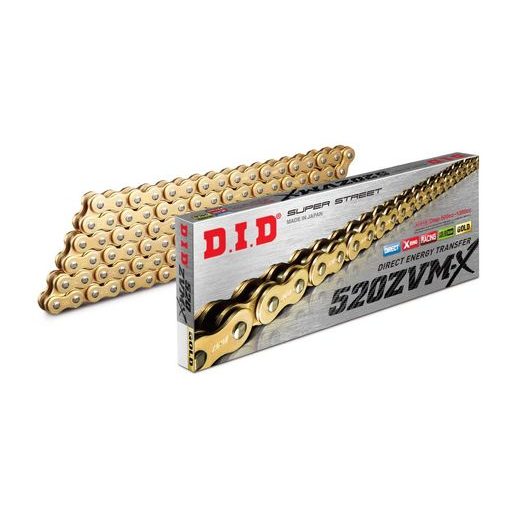 ZVM-X SĒRIJAS X-RING ĶĒDE D.I.D CHAIN 520ZVM-X 116 L ZELTS/ZELTS