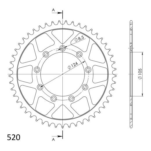 AIZMUGURĒJAIS ZOBRATS SUPERSPROX RFE-151:49-BLK MELNS/PELĒKS 49T, 520