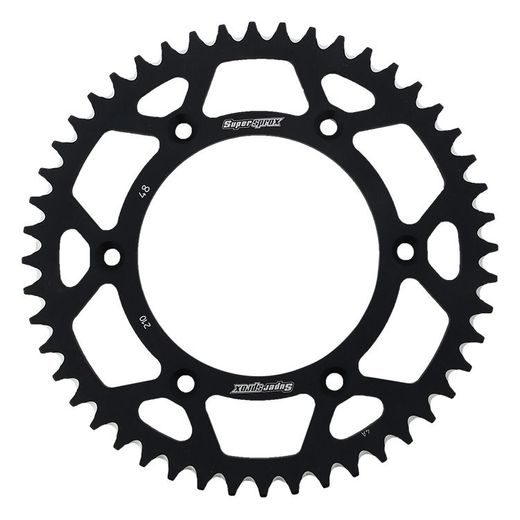 REAR ALU SPROCKET SUPERSPROX RAL-210:48-BLK MELNS/PELĒKS 48T, 520