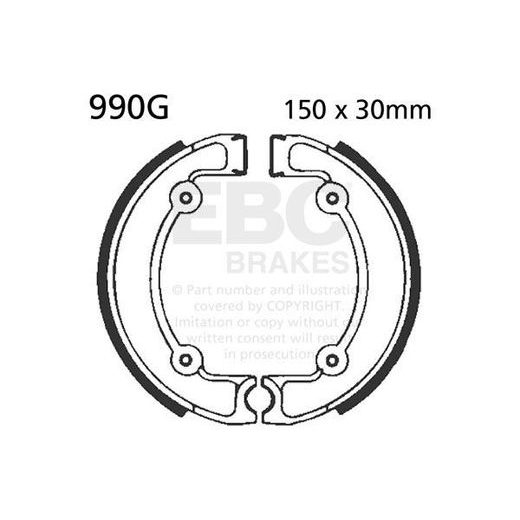 BREMŽU LOKU KOMPLEKTS EBC 990G RIEVOTAS