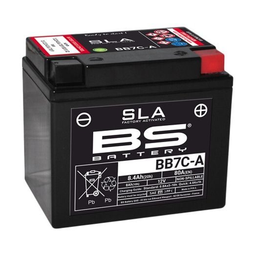 RŪPNIECISKI AKTIVIZĒTS AKUMULATORS BS-BATTERY BB7C-A (FA) (YB7C-A (FA)) SLA