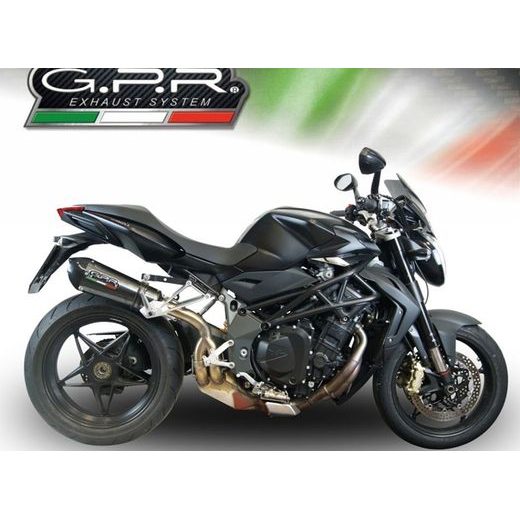SLIP-ON EXHAUST GPR NEW GRAND PRIX EVO POPPY MV.11.GPAN.PO CARBON LOOK INCLUDING REMOVABLE DB KILLER AND LINK PIPE